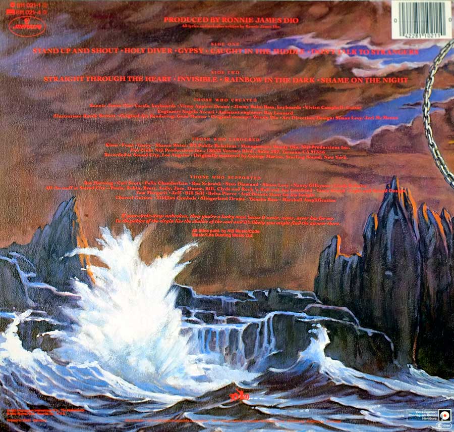 Dio-Holy Diver.  2021 remaster black vinyl