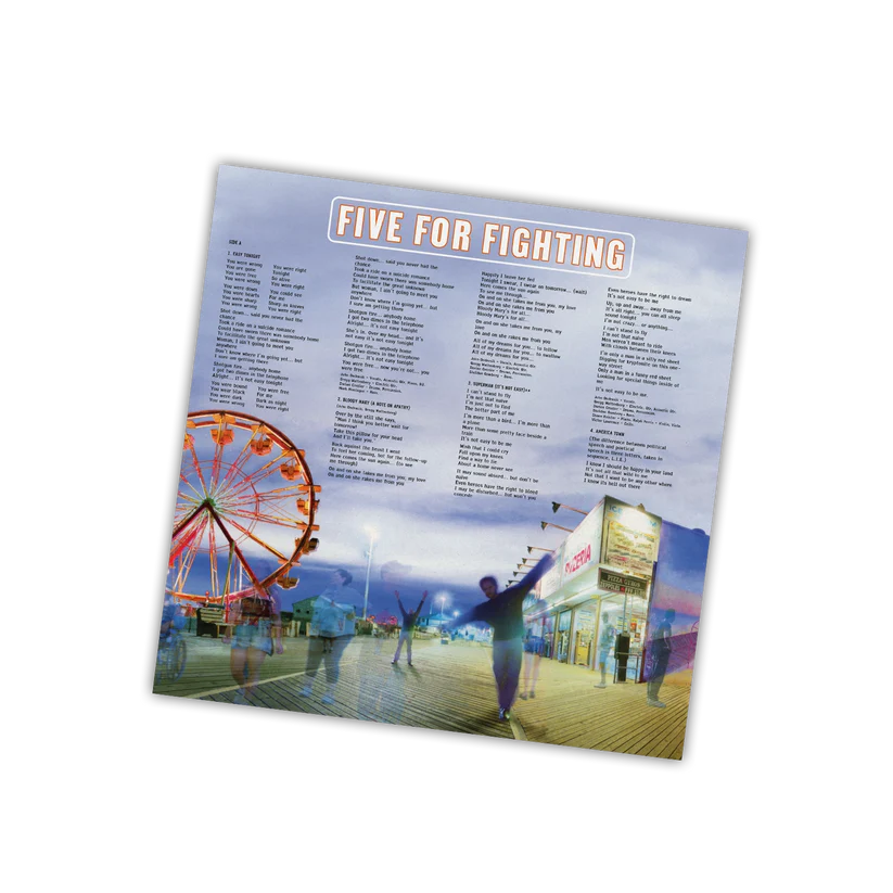 Five For Fighting- America Town.  Limited Edition Heavyweight 180g Blue Vinyl