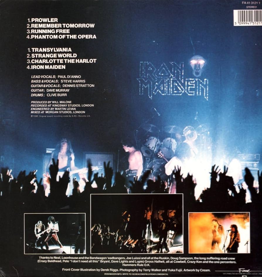 Iron Maiden- Iron Maiden.  Debut Album Re-release, Black Vinyl.