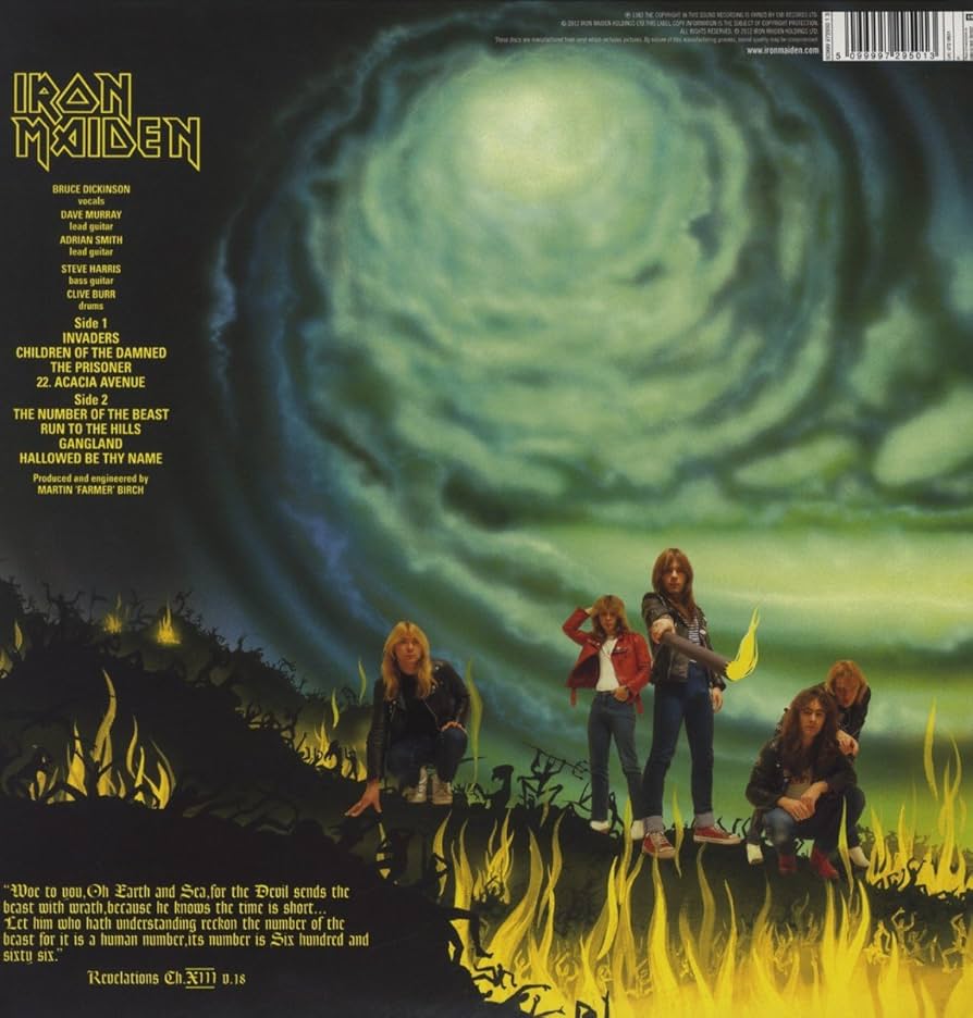Iron Maiden- The Number Of The Beast. 2024 Reissue Black Vinyl