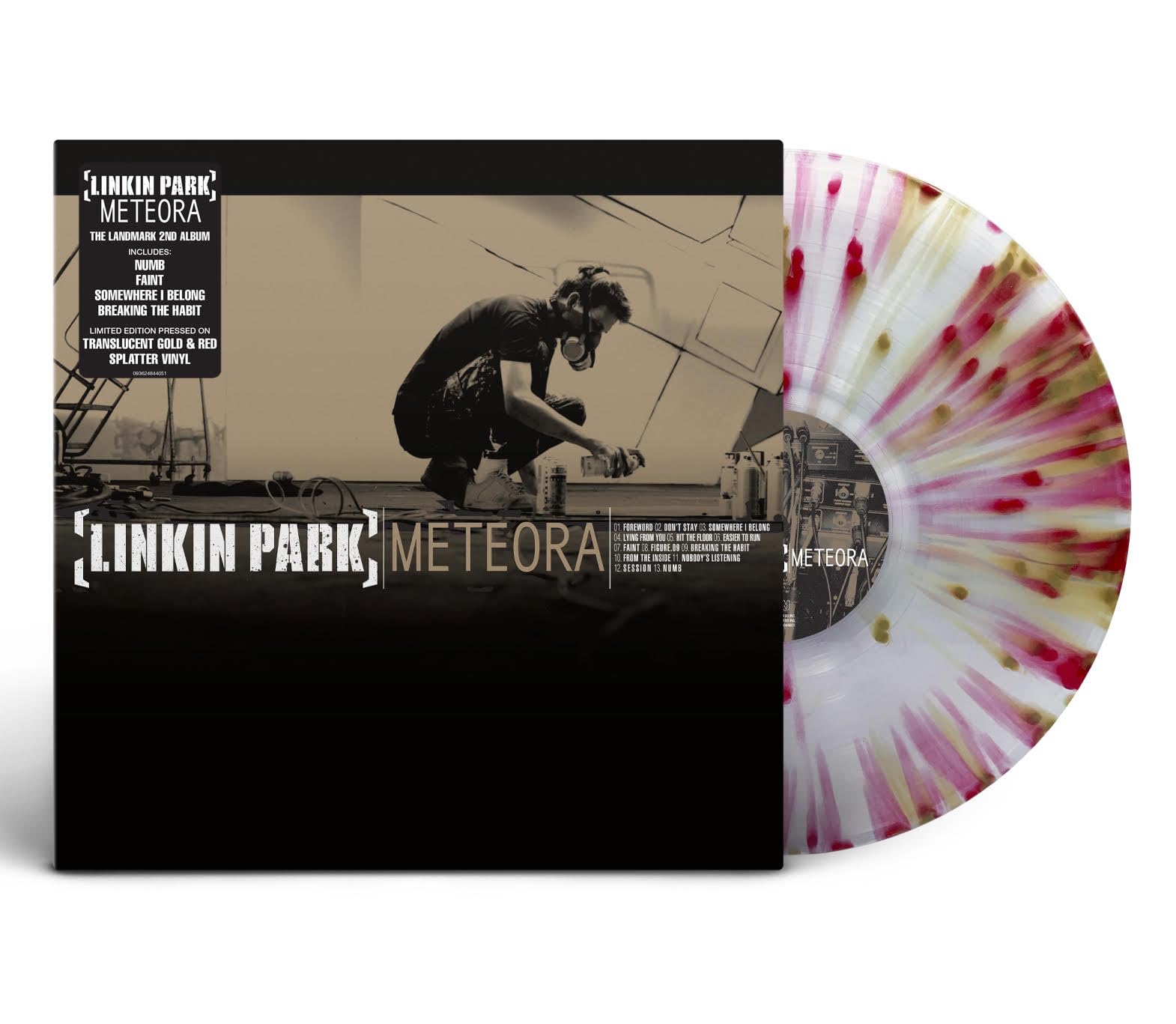 Linkin Park- Meteora. Limited Edition, Red & Gold Splatter, Gatefold Vinyl