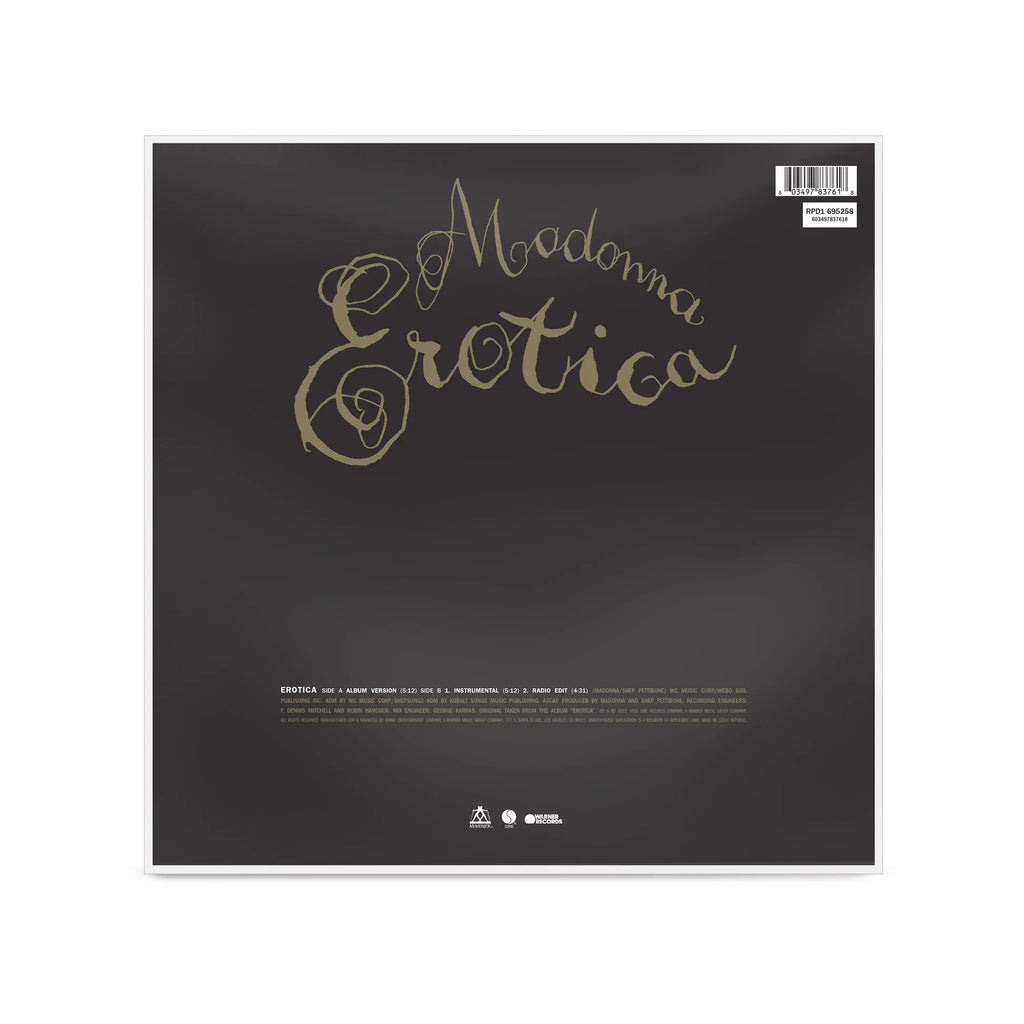 Madonna- Erotica 12", Limited Edition Picture Disc 30th Anniversary 12" Vinyl