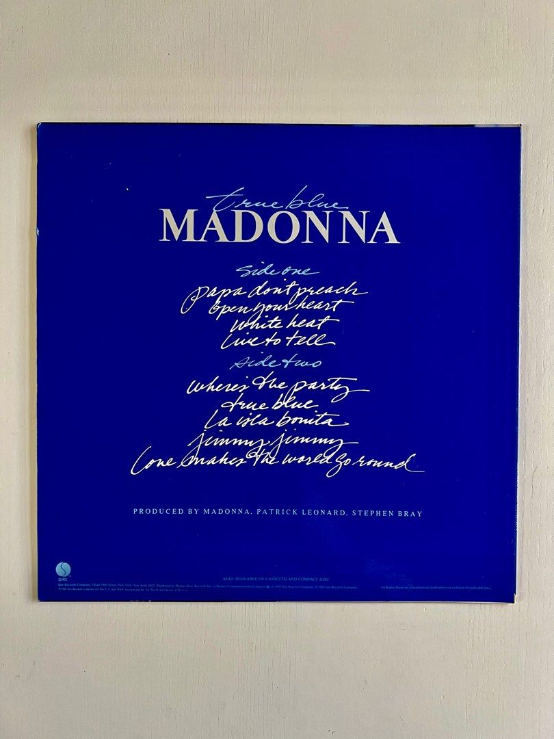 Madonna- True Blue. Remastered Black Vinyl