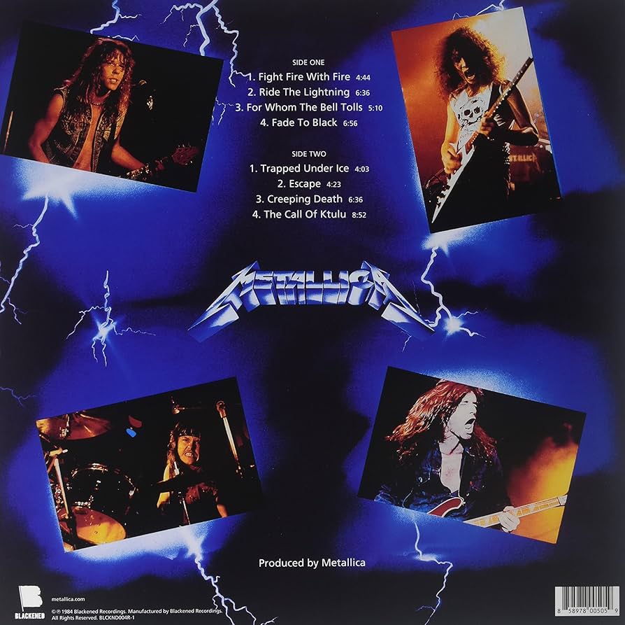 Metallica- Ride The Lightning. Official Remastered Vinyl