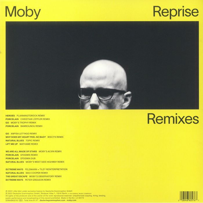 Moby- Reprise Remixes. Double Gatefold LP Black Vinyl