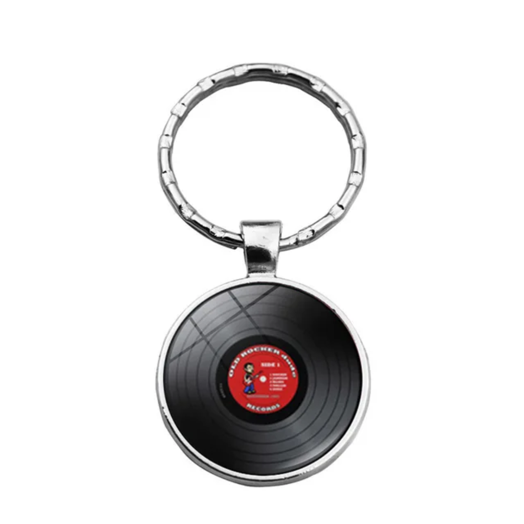 Record style keyring (Red Centre)