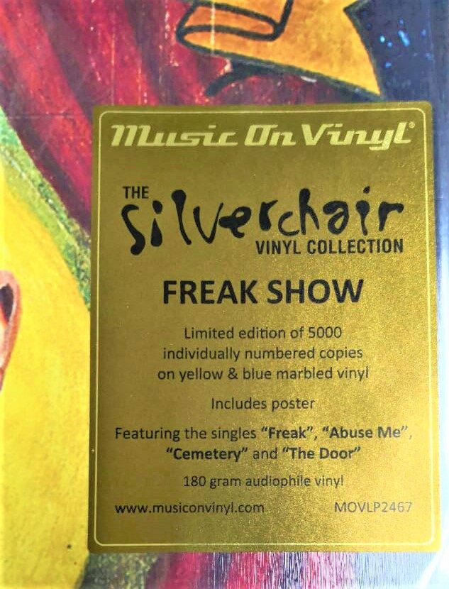 Silverchair- Freak Show. Limited Numbered Edition Yellow/Blue Marbled 180g Gatefold Vinyl (includes poster)