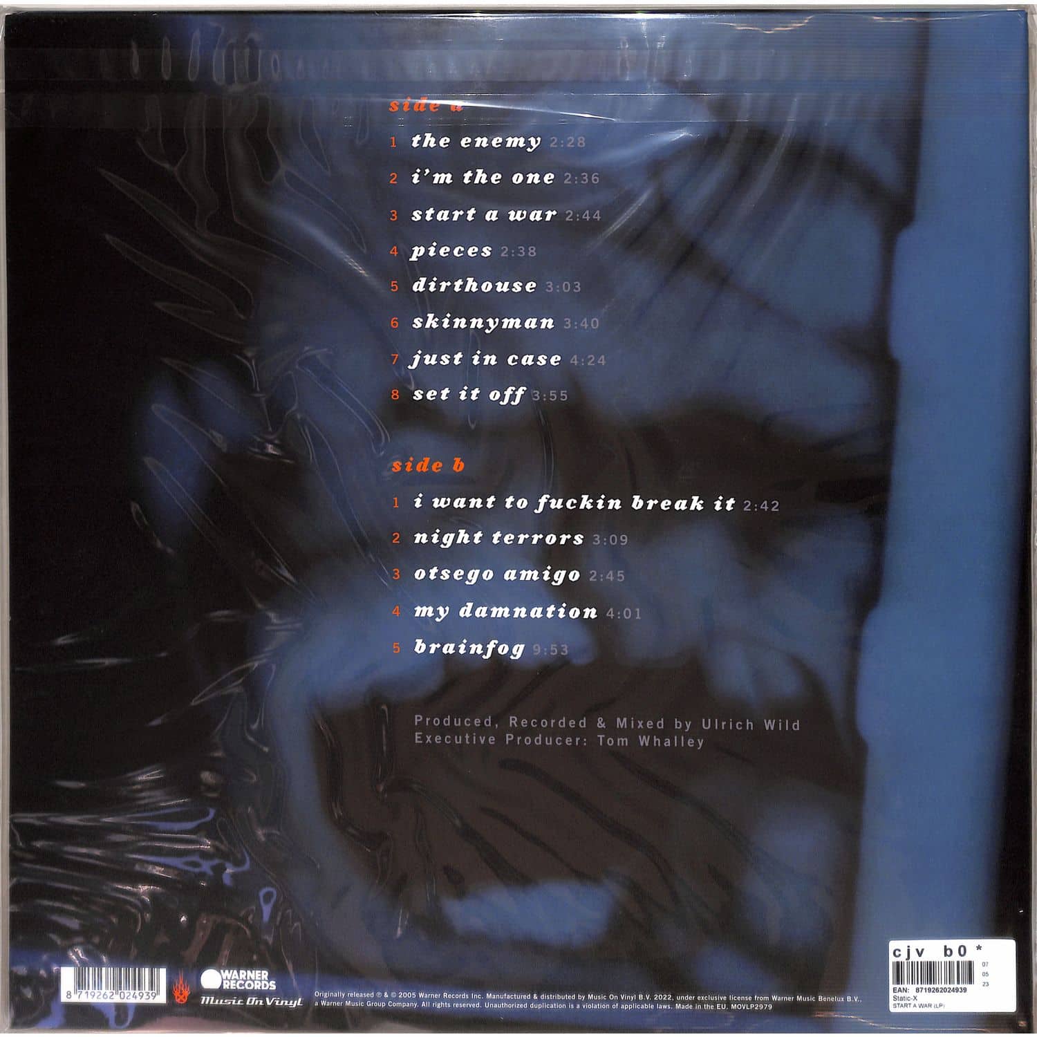 Static X- Start A War. Heavyweight Gatefold Vinyl