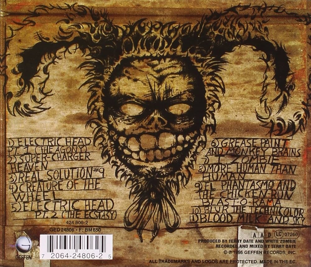 White Zombie- Astro-Creep 2000. Heavyweight 180g Audiophile Vinyl
