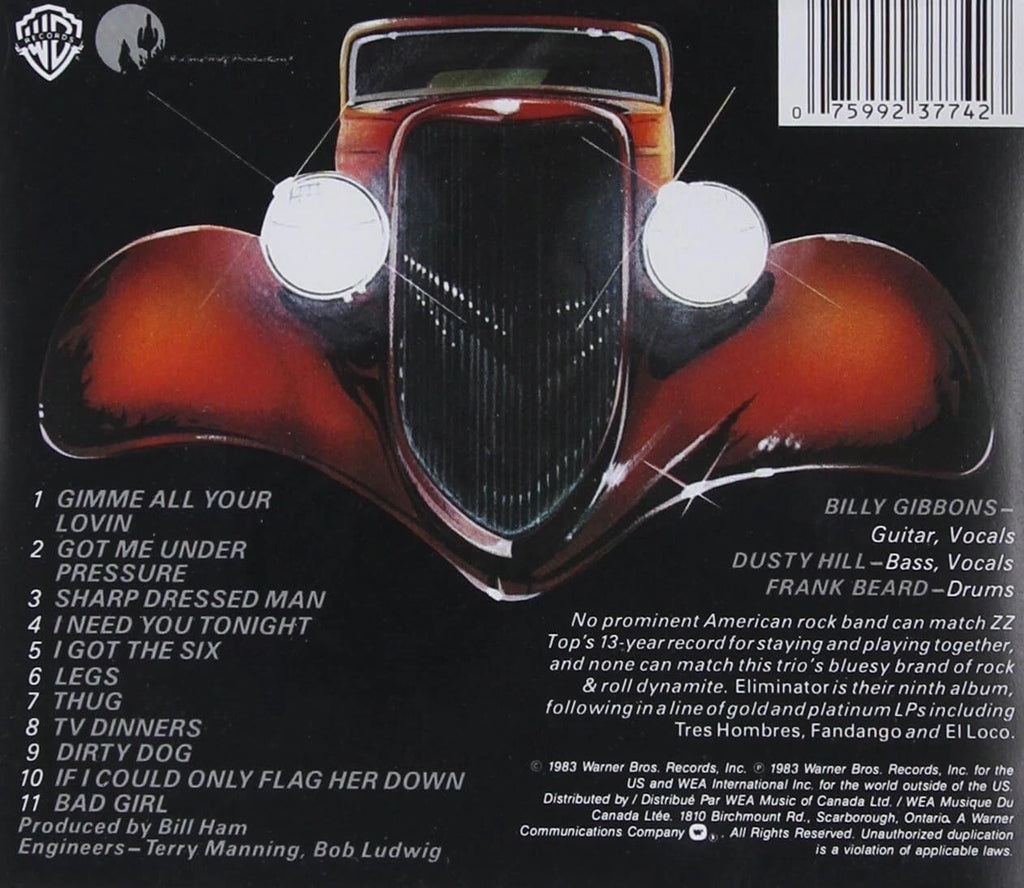 ZZ Top- Eliminator. Limited Edition Red Vinyl